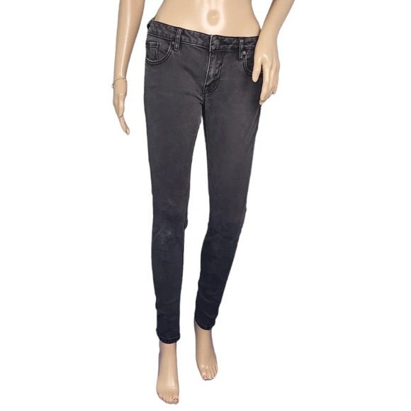 Vigoss Black Clear Crystal Skinny Jeans - Picture 1 of 10